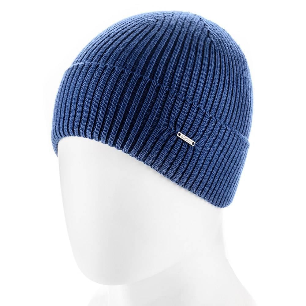 Шапка мужская Actrics MH04 из хлопка одинарная с отворотом Деним