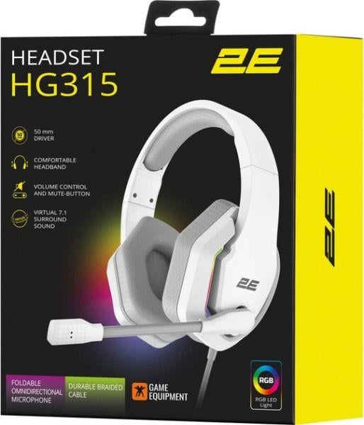 Навушники 2E GAMING HG315 RGB USB 7.1 White (2E-HG315WT-7.1) - фото 9