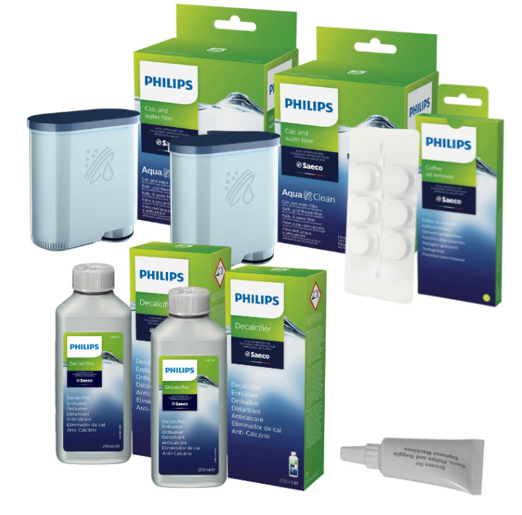 Набір для обслуговування кавоварок Philips фільтр AquaClean CA6903/10/таблетки/рідина від накипу/мастило (10262009) Набір для обслуговування кавоварок Philips фільтр AquaClean CA6903/10/таблетки/рідина від накипу/мастило (10262009)