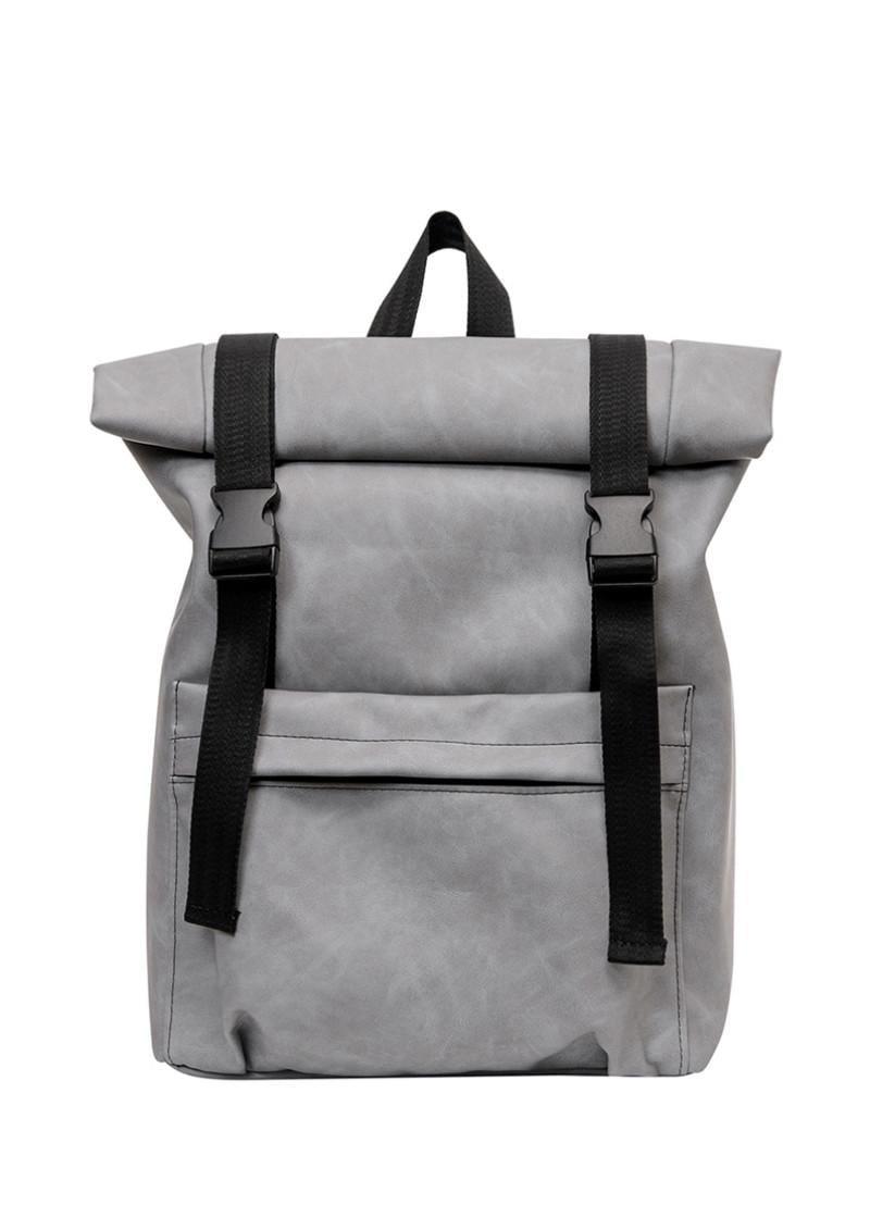 Рюкзак Sambag унісекс RollTop LSH Світло-сірий нубук (24211060)