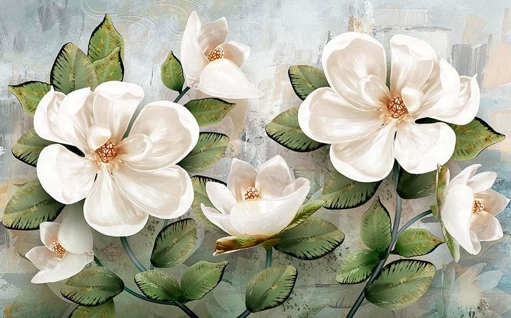 Фотообои Artside Белые цветы 1280120211