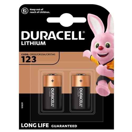 Батарейки Duracell CR123 3V LITHIUM BL 2 шт.