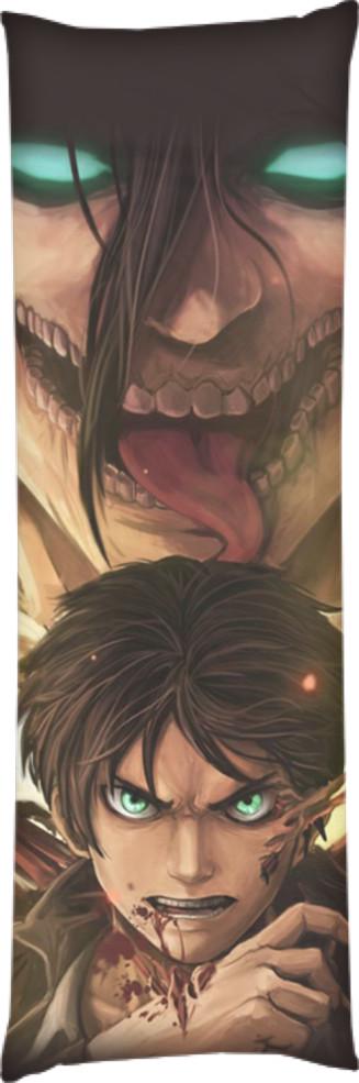 Подушка дакимакура Attack on Titan Eren 60x180 см (14101990)