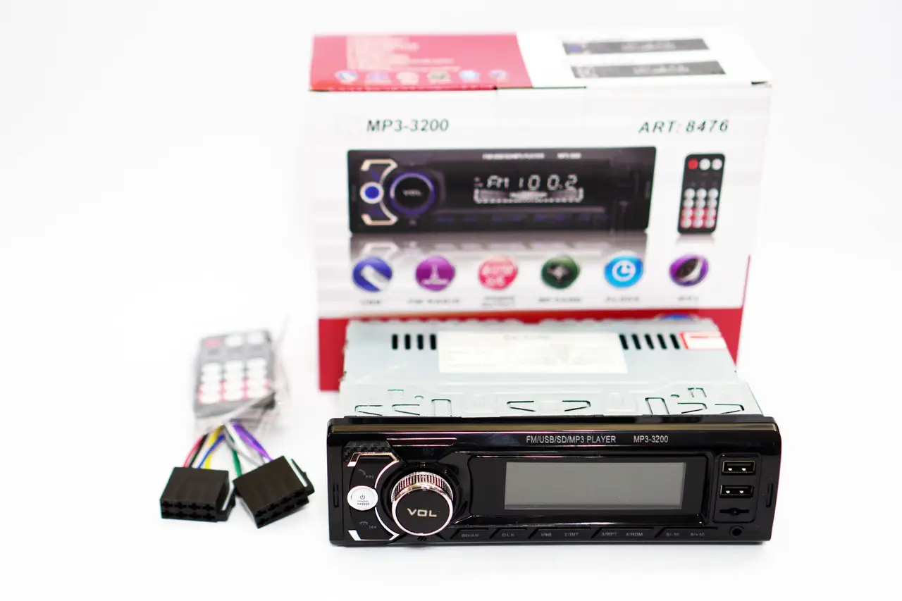 Автомагнитола 3200 2xUSB RGB Bluetooth SD/AUX/FM 4x50W - фото 4