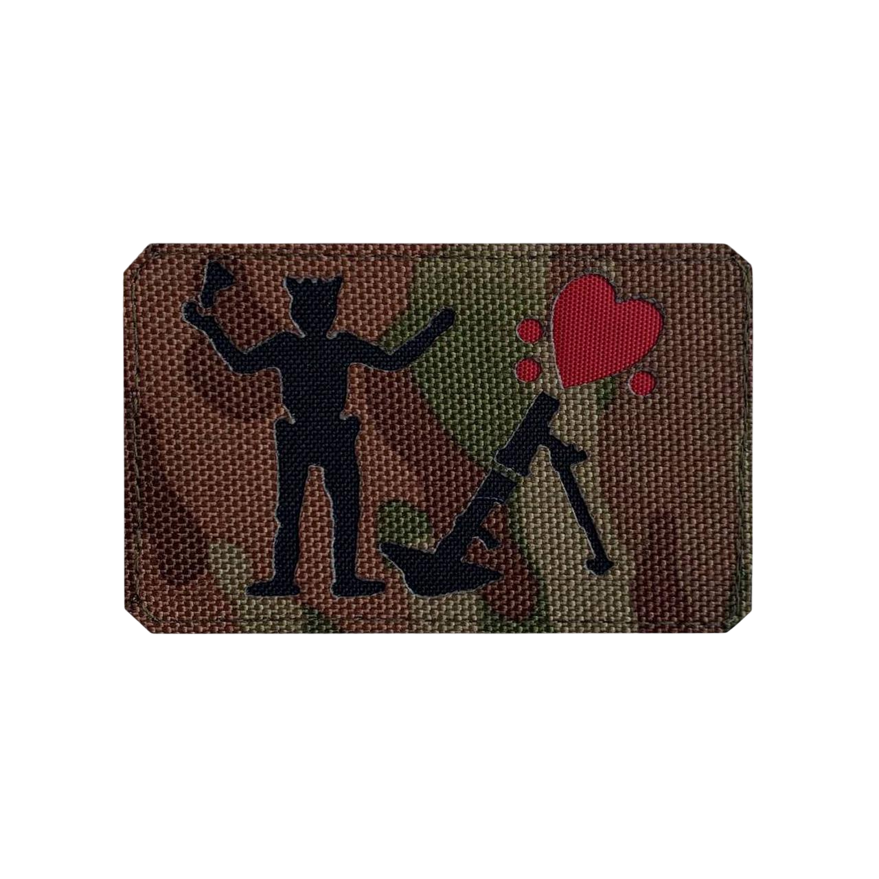 Шеврон на липучке Laser Cut ROP340 Черная Борода минометчик 50х80 мм Мультикам/Черный (1067)