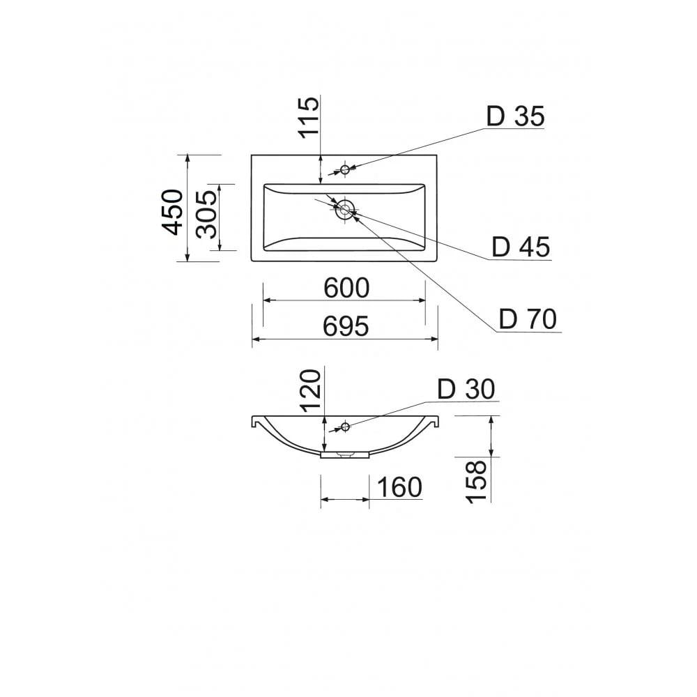 Тумба подвесная MEBLIBUD ERICA 70 с ящиком с умывальником Cers 70 см Белый (44363/2) - фото 7 Тумба подвесная MEBLIBUD ERICA 70 с ящиком с умывальником Cers 70 см Белый (44363/2) - фото 7