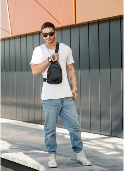 Мужская сумка-слинг Sambag через плечо из экокожи Черный (890019629) - фото 5 Мужская сумка-слинг Sambag через плечо из экокожи Черный (890019629) - фото 5