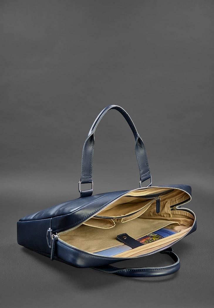 Сумка кожаная для ноутбука и для документов Темно-синий (A-026688) - фото 6 Сумка кожаная для ноутбука и для документов Темно-синий (A-026688) - фото 6