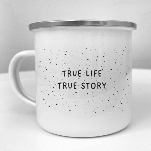 Кружка металлическая Camper "True life true story" 250 мл (KRM_23S006)