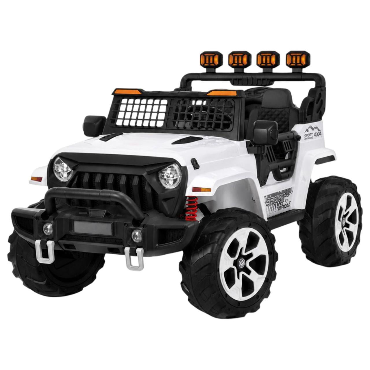 Детский электромобиль M6380EBLR-1 полный привод 4 мотора 45W 24V 8AH пульт 2.4G Bluetooth EVA кожа Белый (38128172)