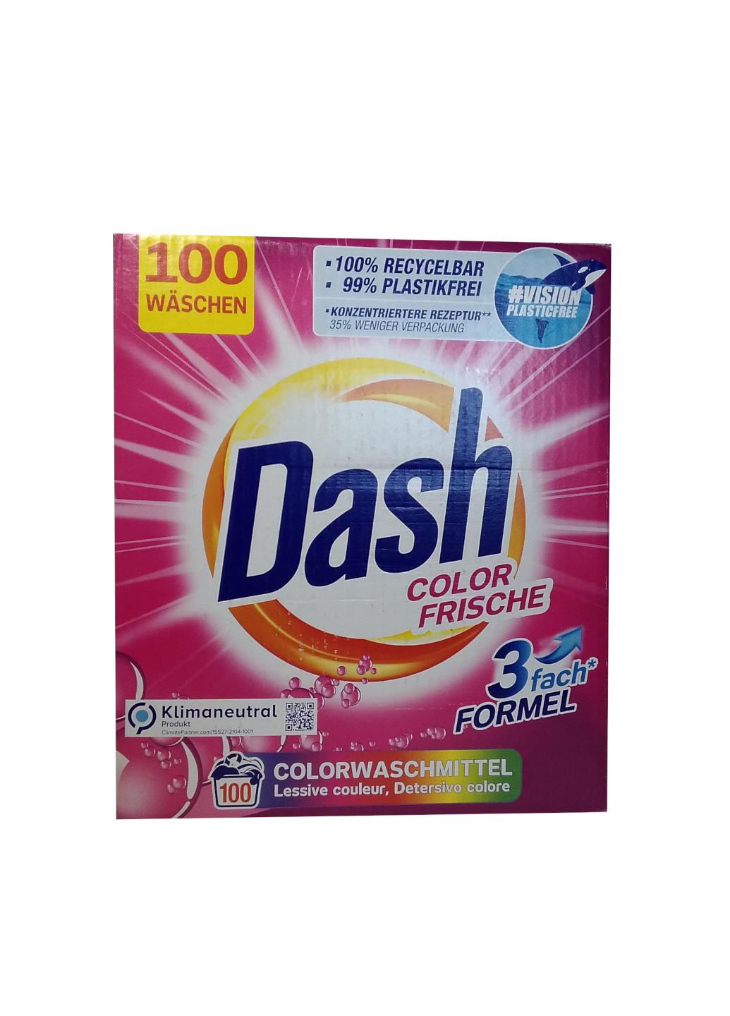 Пральний порошок для кольорових тканин Dash Color Frische 6 кг 100 прань