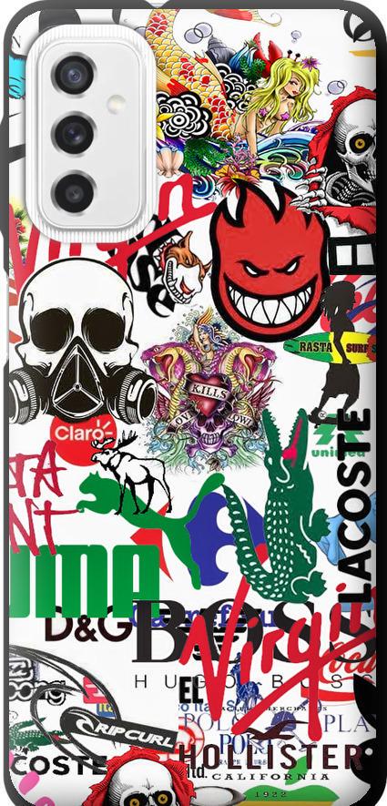 Чехол на Samsung Galaxy M52 M526B Many different logos (4022b-2490-42517)