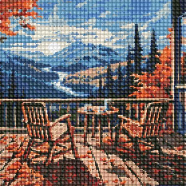 Алмазная мозаика Ideyka Завтрак в горах 40x40 см (Id-AMO7915)