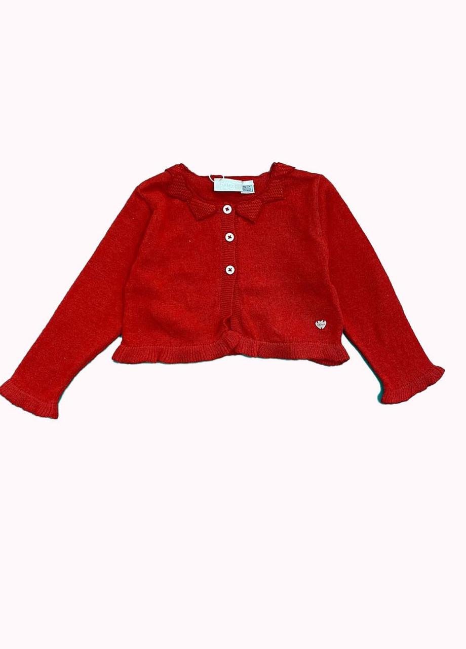 Светр-болеро дитячий Chicco на гудзики 12-18 міс. 80 см Червоний (2082681939)