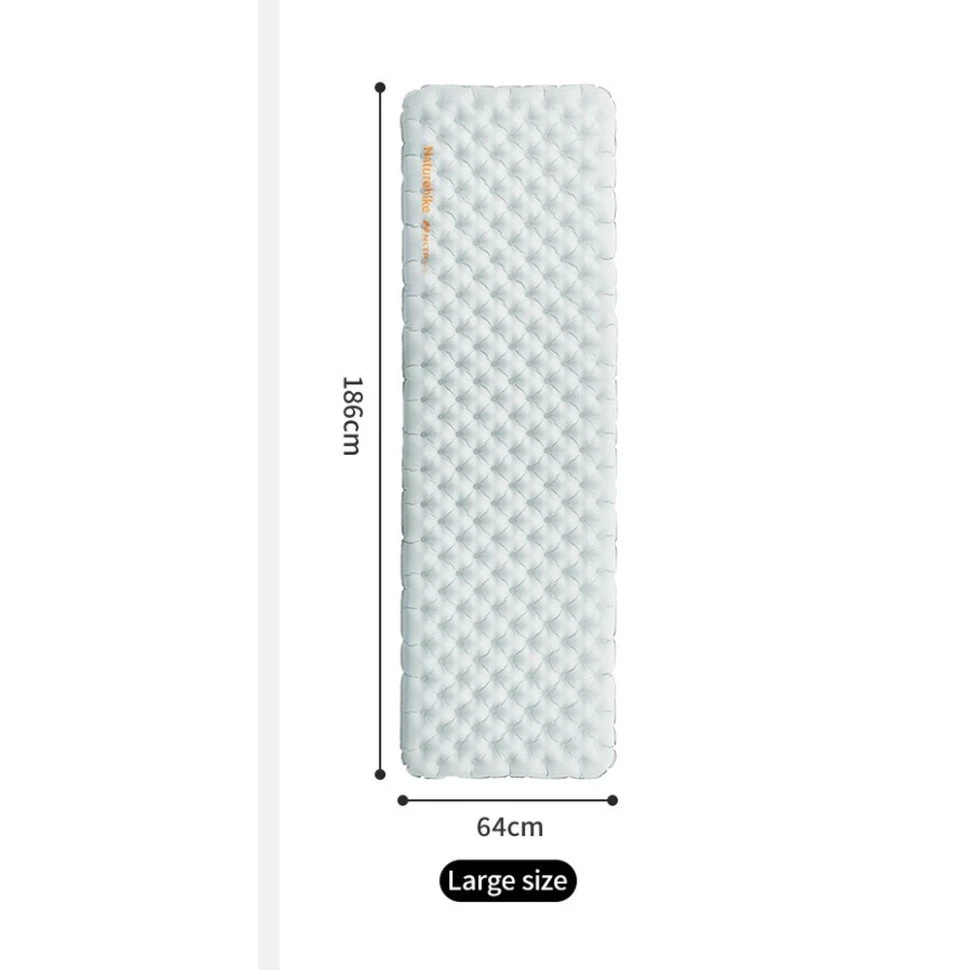 Самонадувний килимок одномісний UL Naturehike CNK2450WS012 186х64 см Сірий (6976507663359) - фото 2