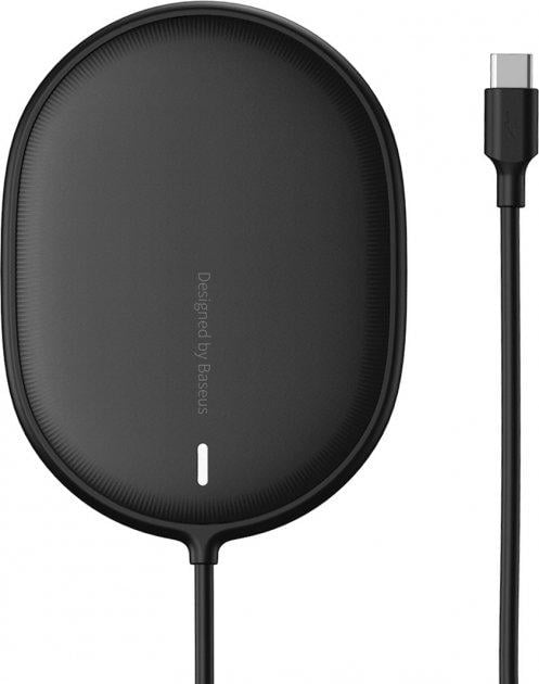 Зарядний пристрій бездротовий Baseus Light Magnetic Wireless Charger WXQJ-01 Black (60832)