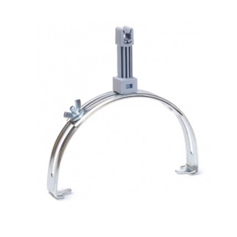 Держатель коньковый полукруглый ДКС Jupiter прута ø 8 мм диапазон зажима 170-205 мм гарячеоцинкованная сталь с пластиком (ND2204)