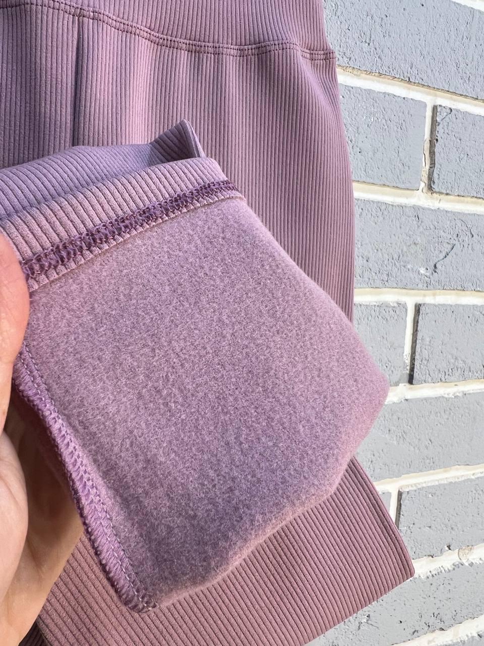 Лосини жіночі LADY HUREM 2395 рубчик широкий пояс утеплені XL Рожевий (1094) - фото 7