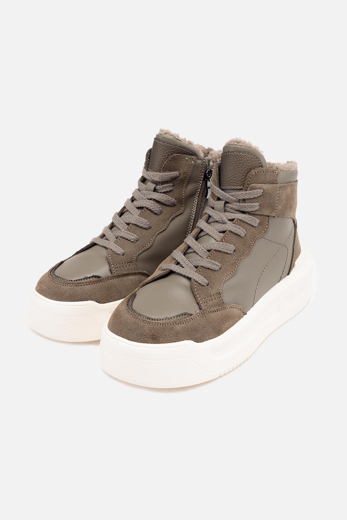 Кеди жіночі на платформі ЦБ-00248348 р. 36 Хакі (SKT000989109) - фото 3