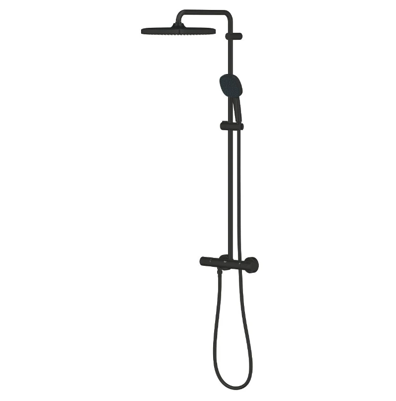 Душова система з термостатом Grohe Tempesta 250 Cube Чорний матовий (266892431) - фото 5 Душова система з термостатом Grohe Tempesta 250 Cube Чорний матовий (266892431) - фото 5