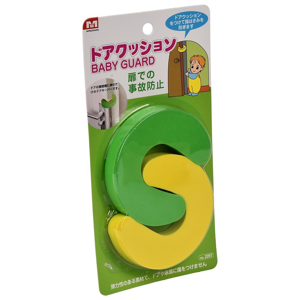 Набор защиты для детей на двери MINGSHANG R94477 пластиковый с пеной 10х3х1,5 см 2 шт. Желтый/Зеленый (021a3970)