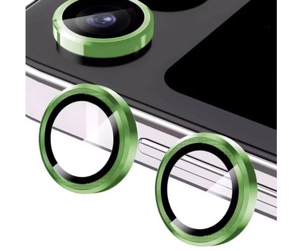 Захисне скло з рамкою CD Pattern на задню камеру Samsung Galaxy Flip6/Flip7 FE Зелений