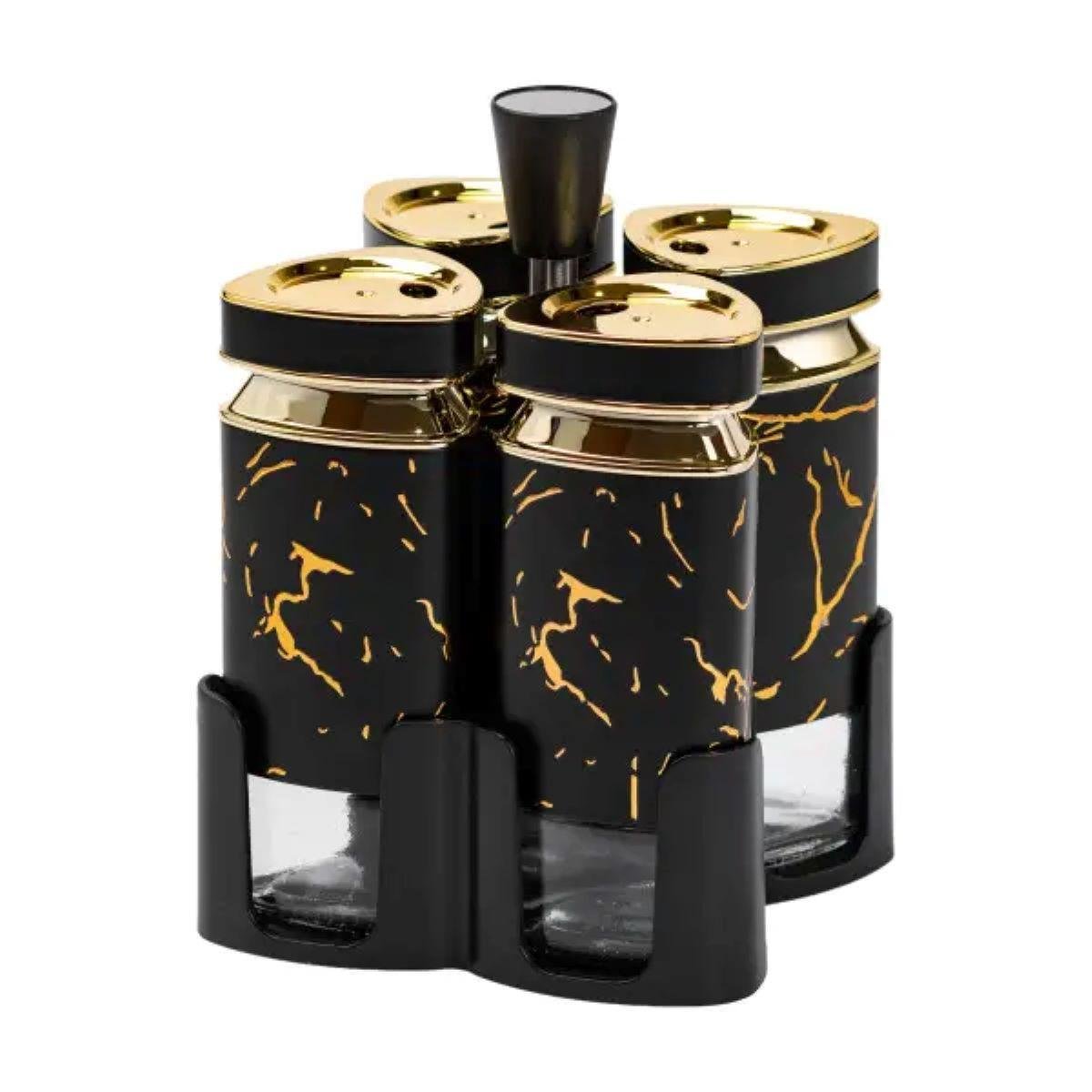 Набір для спецій на підставці баночки 4 шт. по 120 мл (HP1354) - фото 2 Набір для спецій на підставці баночки 4 шт. по 120 мл (HP1354) - фото 2