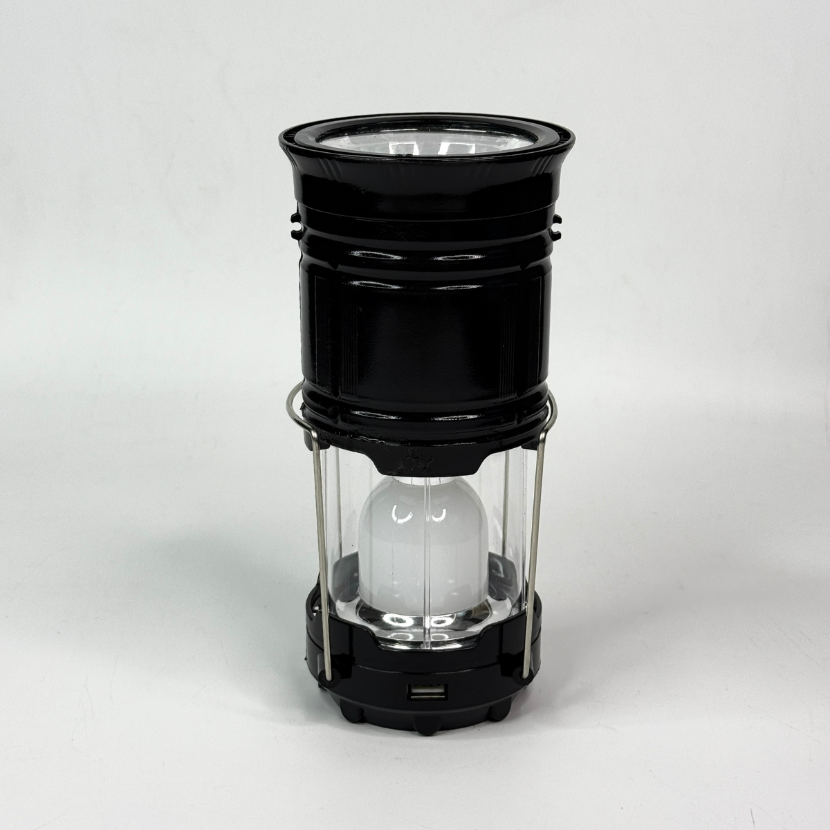 Фонарь светодиодный аккумуляторный с солнечной панелью 1W/6LED Черный (CLS-5800T-Black)