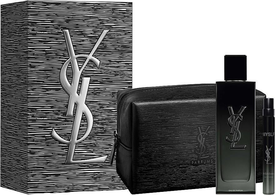 Подарочный набор для мужчин Yves Saint Laurent MYSLF парфюмированная вода 100 мл/парфюмированная вода мини 10 мл/косметичка 1 шт. (375492)