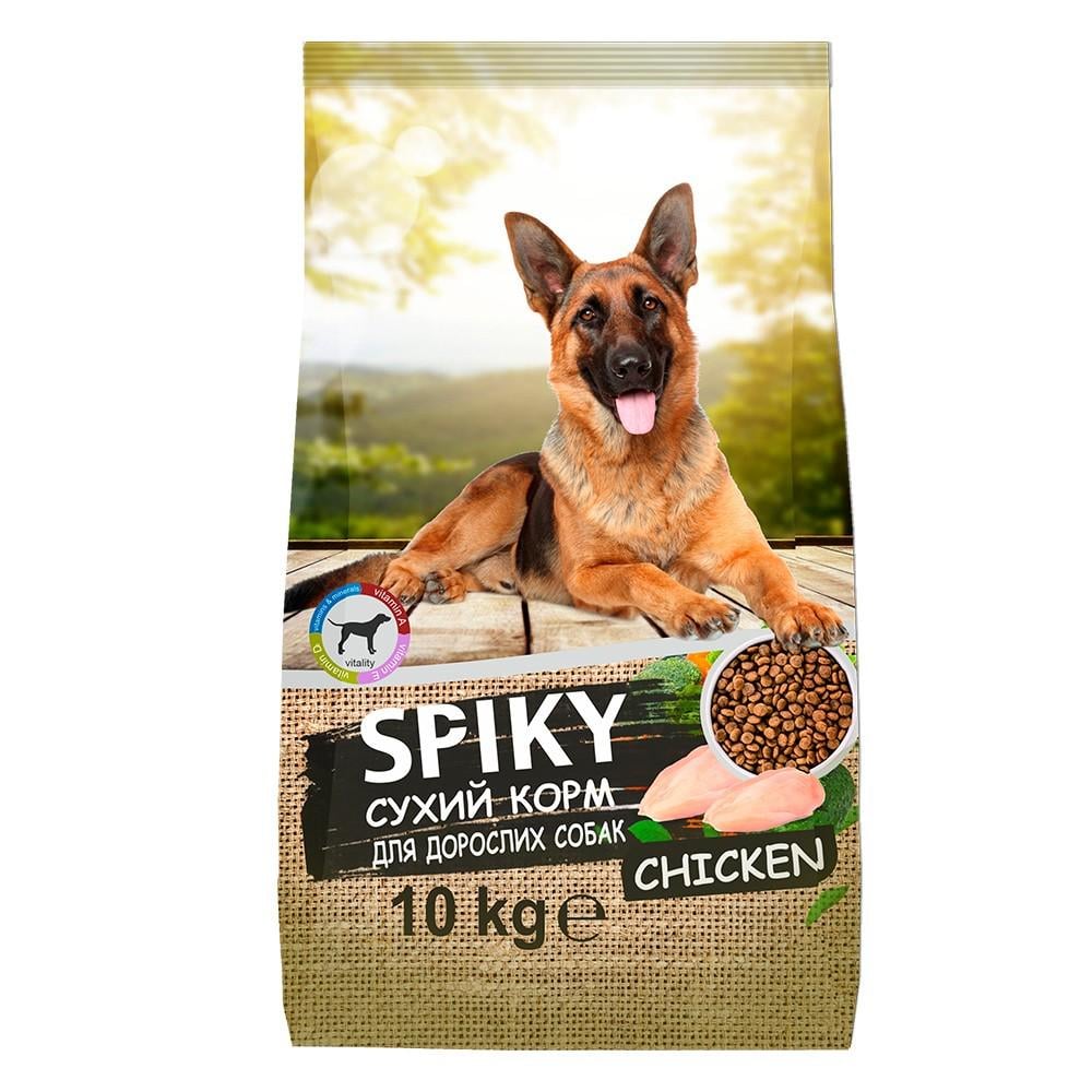 Корм сухой Spiky для собак с курицей 10 кг (26820630)
