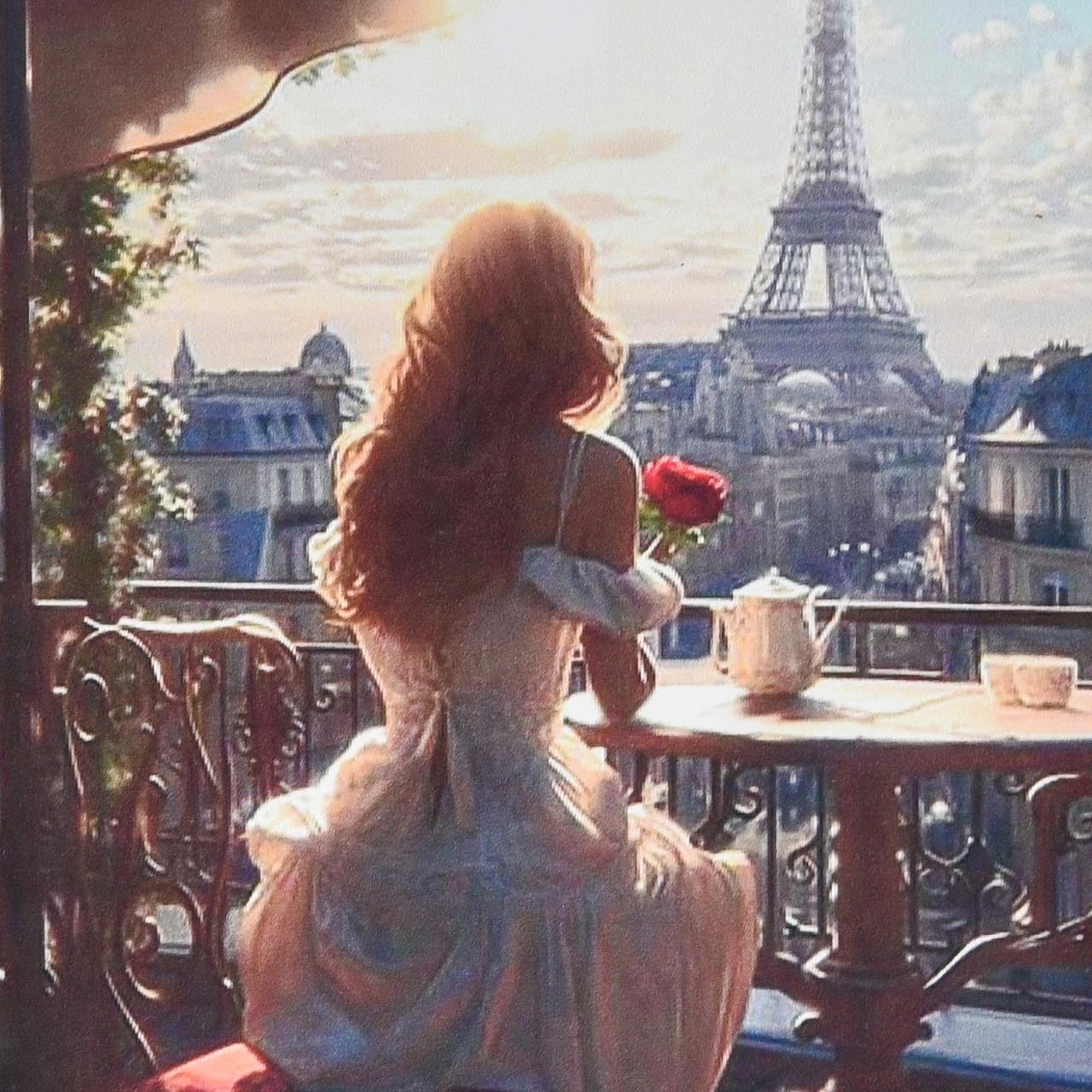 Алмазная мозаика Strateg Вид на Париж 30х30 см (HEE16310)