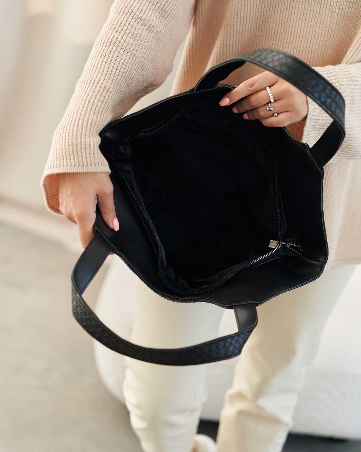 Женская сумка Welassie Тенси на одно отделение из экокожи Черный (2004529652) - фото 4 Женская сумка Welassie Тенси на одно отделение из экокожи Черный (2004529652) - фото 4