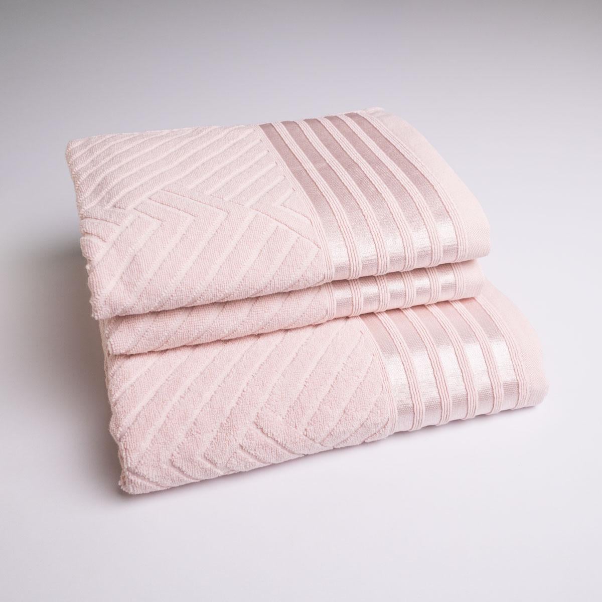 Набор махровых полотенец GM Textile SOFT 50х90/50х90/70х140 см 500 г/м2 3 шт. Розовый (rms500-k3-2-pink)