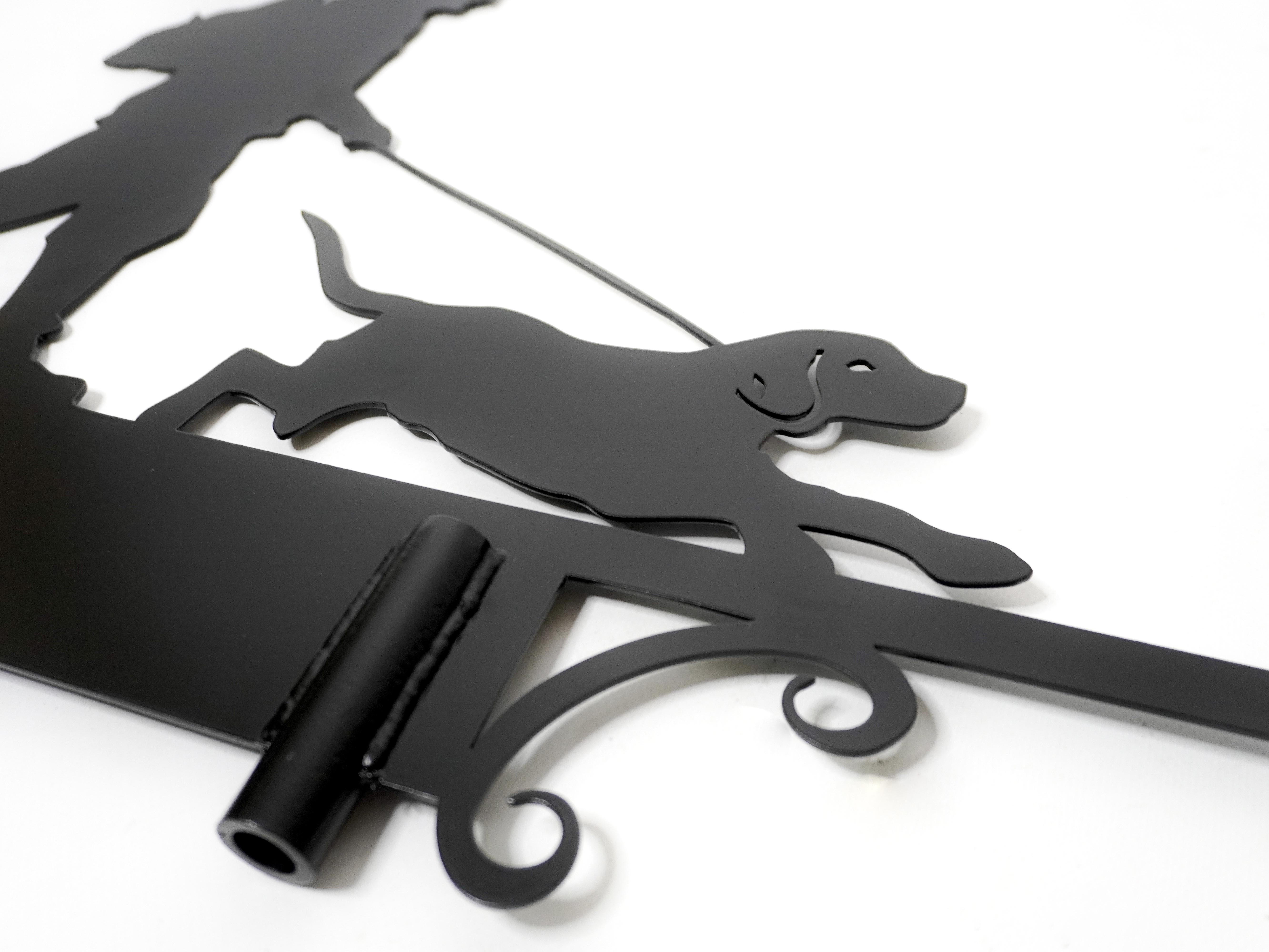 Флюгер на дах металевий Полювання Чорний - фото 5