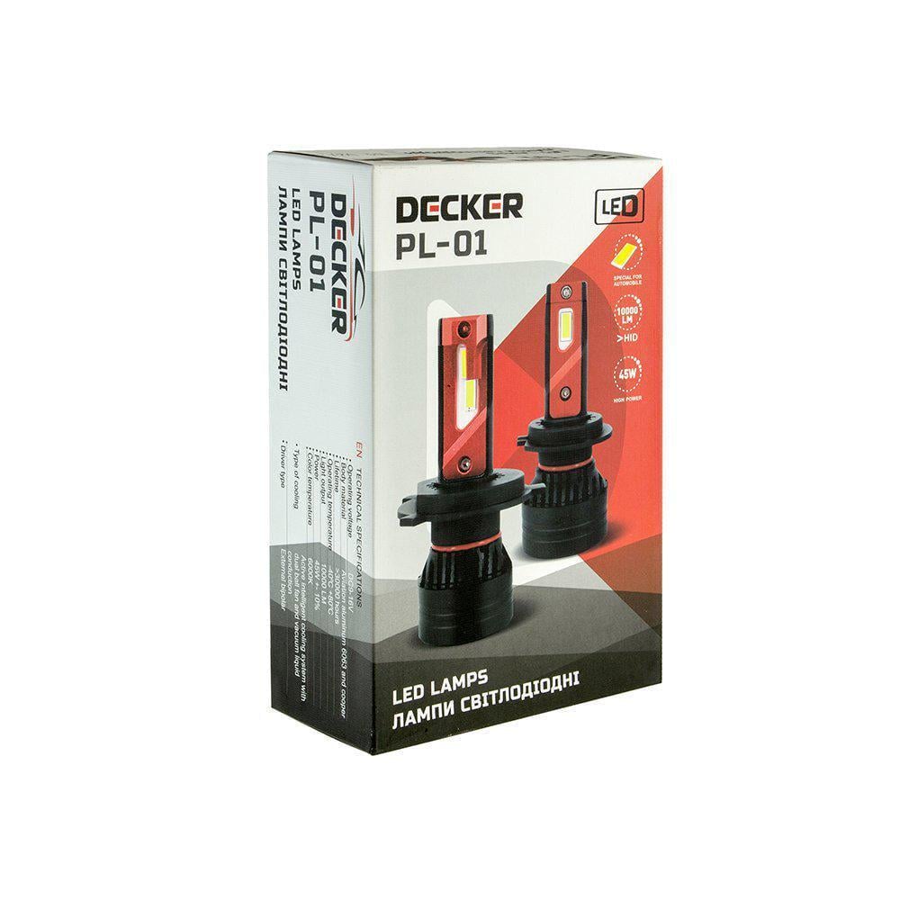 Лампа Decker LED PL-01 5K 9005 1 шт.