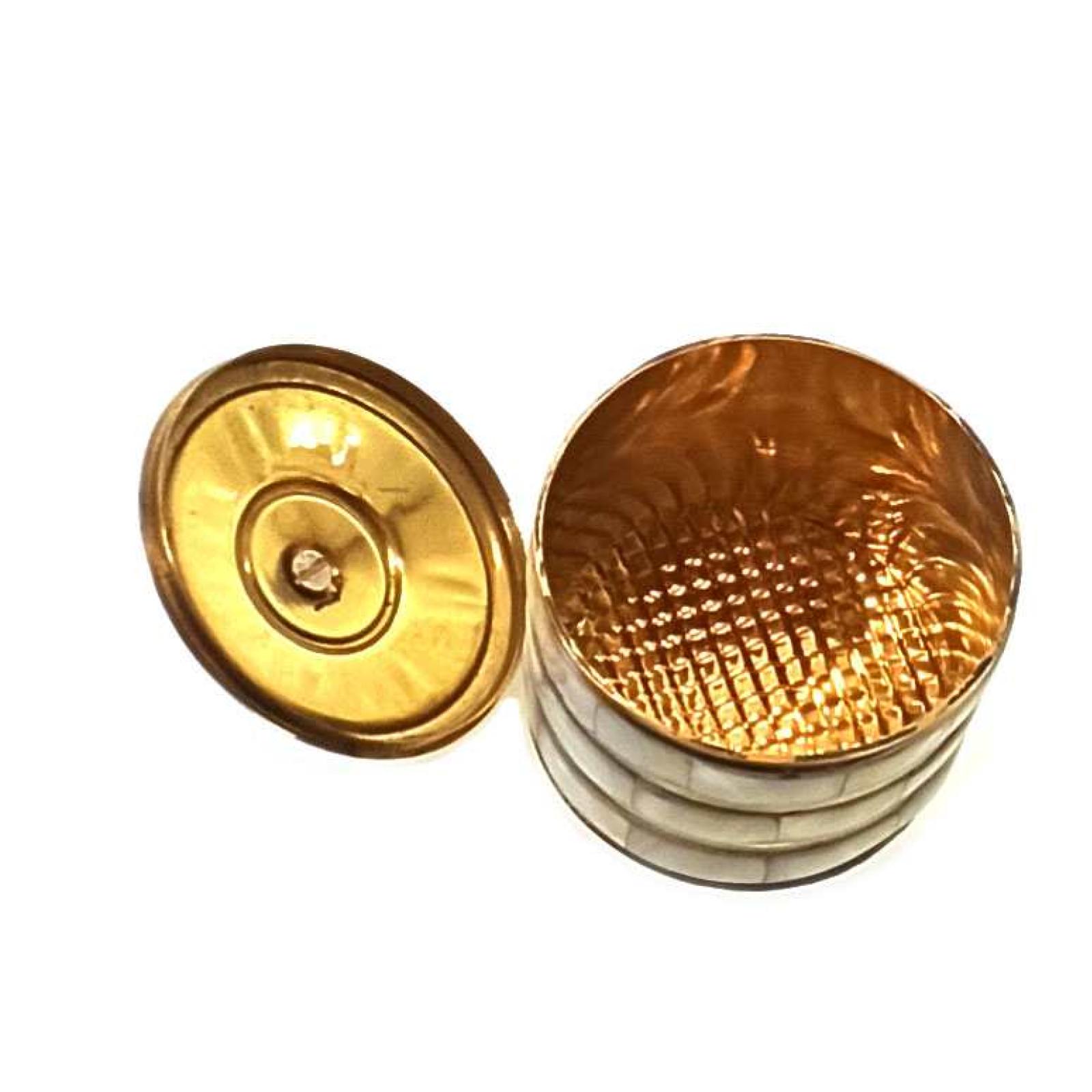 Скринька бронзова з перламутром d-7/h-7 см - фото 2