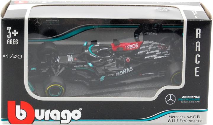 Колекційна модель Bburago Mercedes-AMG W12-77 із металу масштаб 1:43 - фото 5