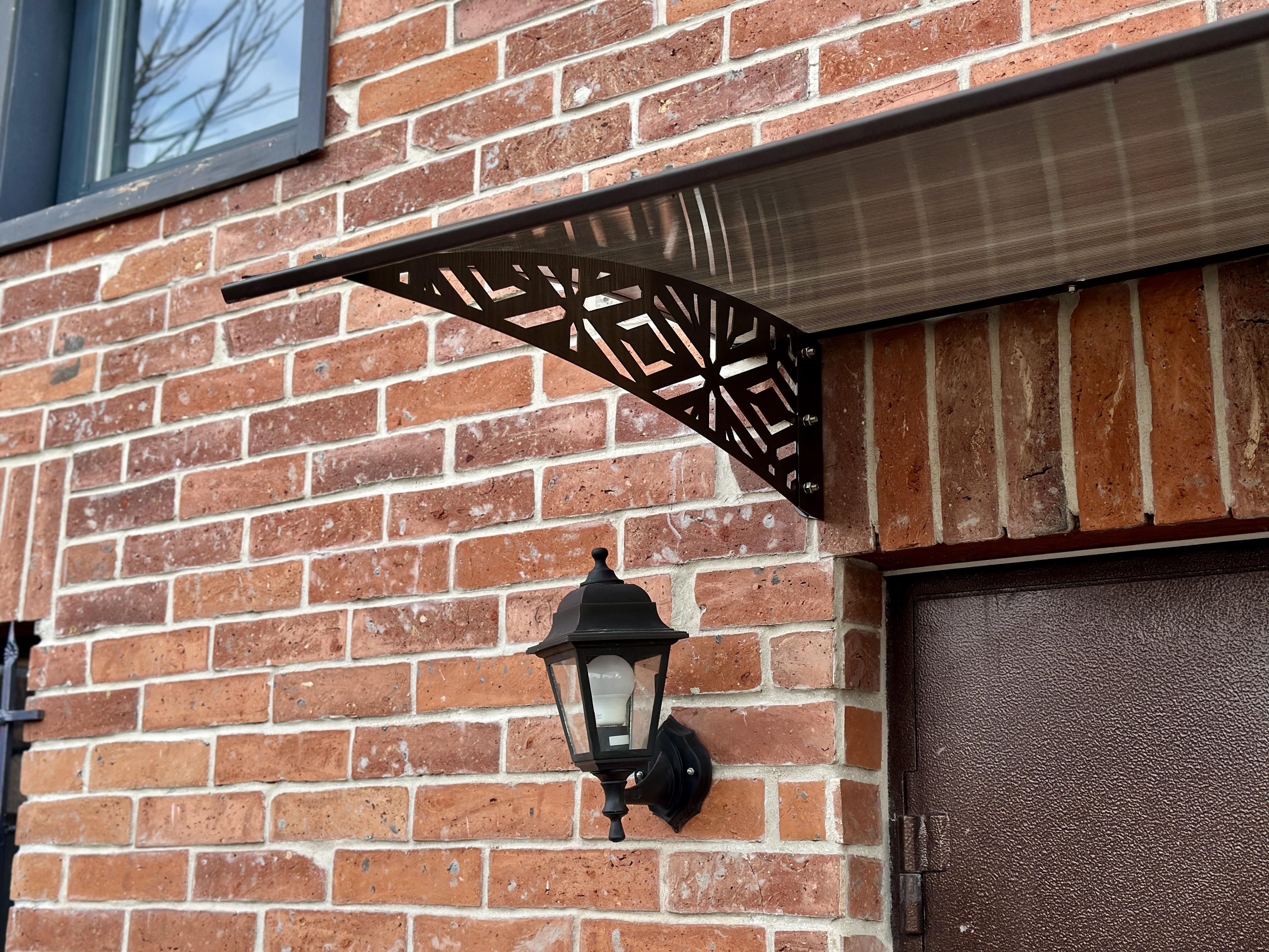 Навес-козырек Іскри сотовый поликарбонат 6 мм 100х80 см (1702252) - фото 2 Навес-козырек Іскри сотовый поликарбонат 6 мм 100х80 см (1702252) - фото 2