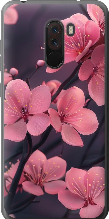 Чехол на Xiaomi Pocophone F1 Пурпурная сакура (6075t-1556-42517)
