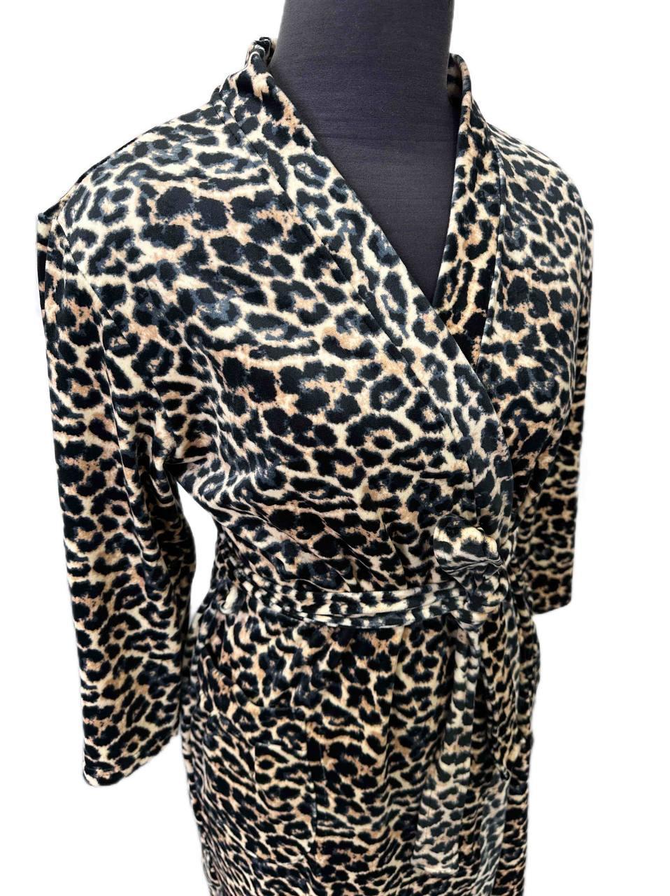 Халат женский велюровый XL Леопардовый (Д-al-hal-tg-006-03) - фото 2 Халат женский велюровый XL Леопардовый (Д-al-hal-tg-006-03) - фото 2