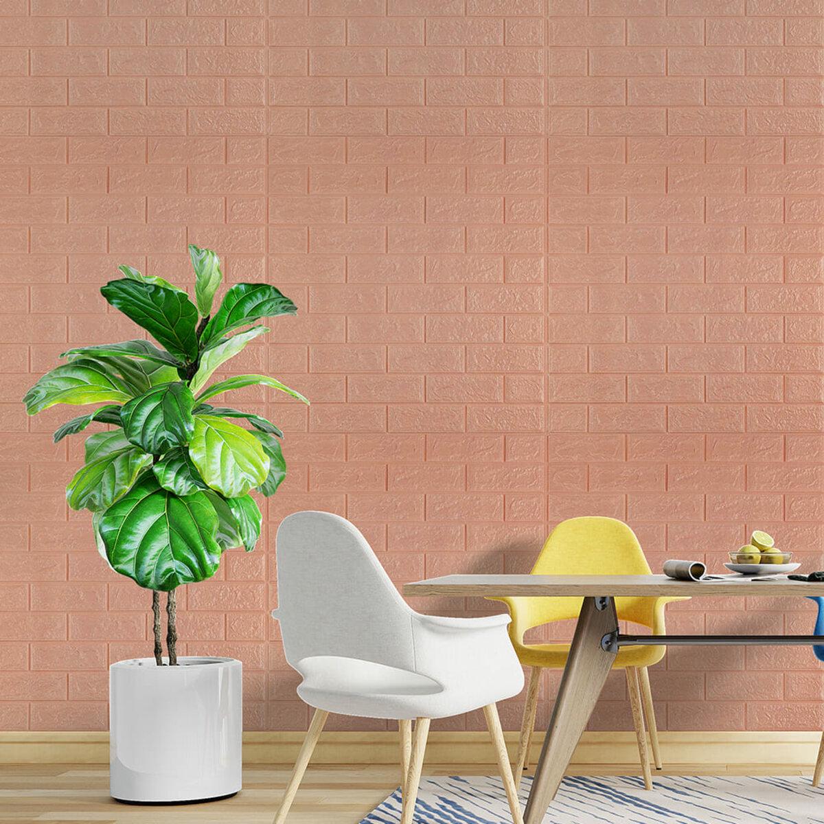 3D-панель самоклеящаяся под кирпич 77x70 см x 3 мм Кофе с молоком - фото 5