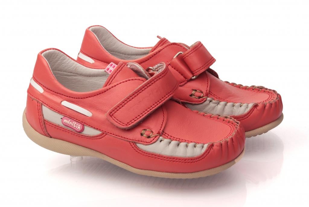 Мокасины Minitin для девочек 026 р. 25 Коралловый