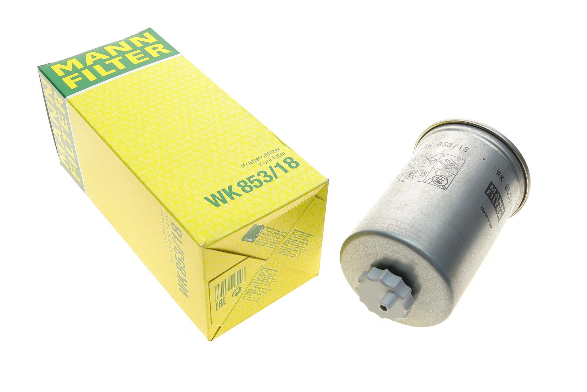 Фильтр топливный Mann-Filter для Ford Connect 1,8Di/TDCi 55kw 02- під клапан (WK 853/18)