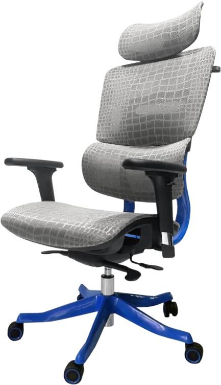 Кресло геймерское GT Racer X-626 Grey/Blue - фото 3