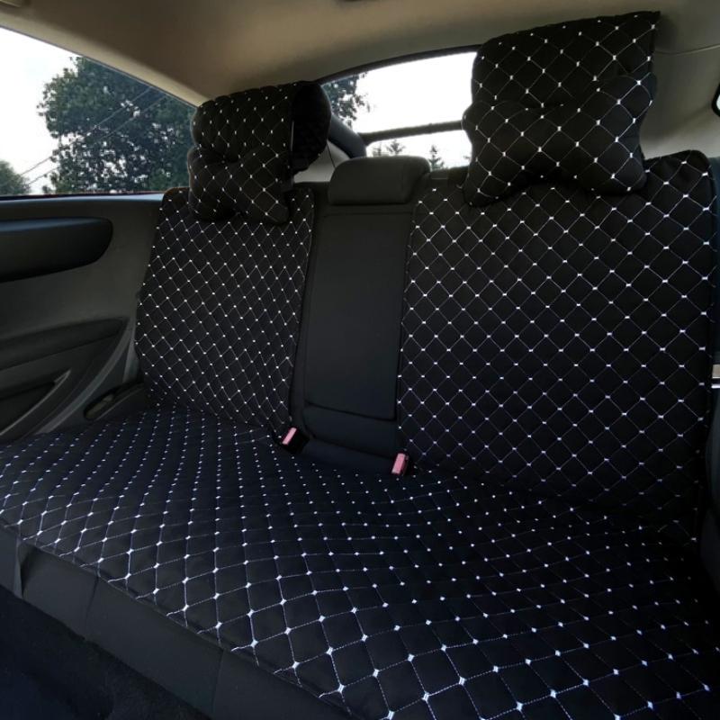 Накидки на сиденье автомобиля Lux с подголовником эко-замша прошивка задний комплект Черный/Белый (769) Накидки на сиденье автомобиля Lux с подголовником эко-замша прошивка задний комплект Черный/Белый (769)