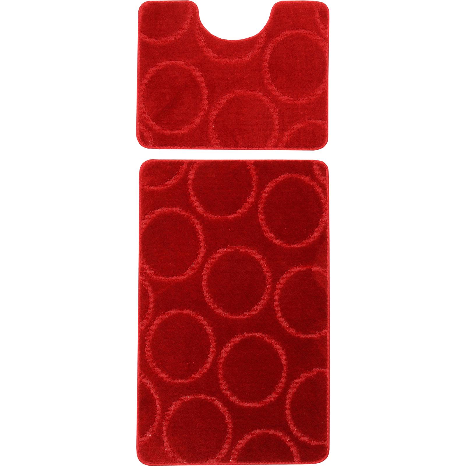 Набор ковриков в ванную Rubin Mono 5006 7005 Burgundy 60x100 + 60x50 см красный - фото 10 Набор ковриков в ванную Rubin Mono 5006 7005 Burgundy 60x100 + 60x50 см красный - фото 10