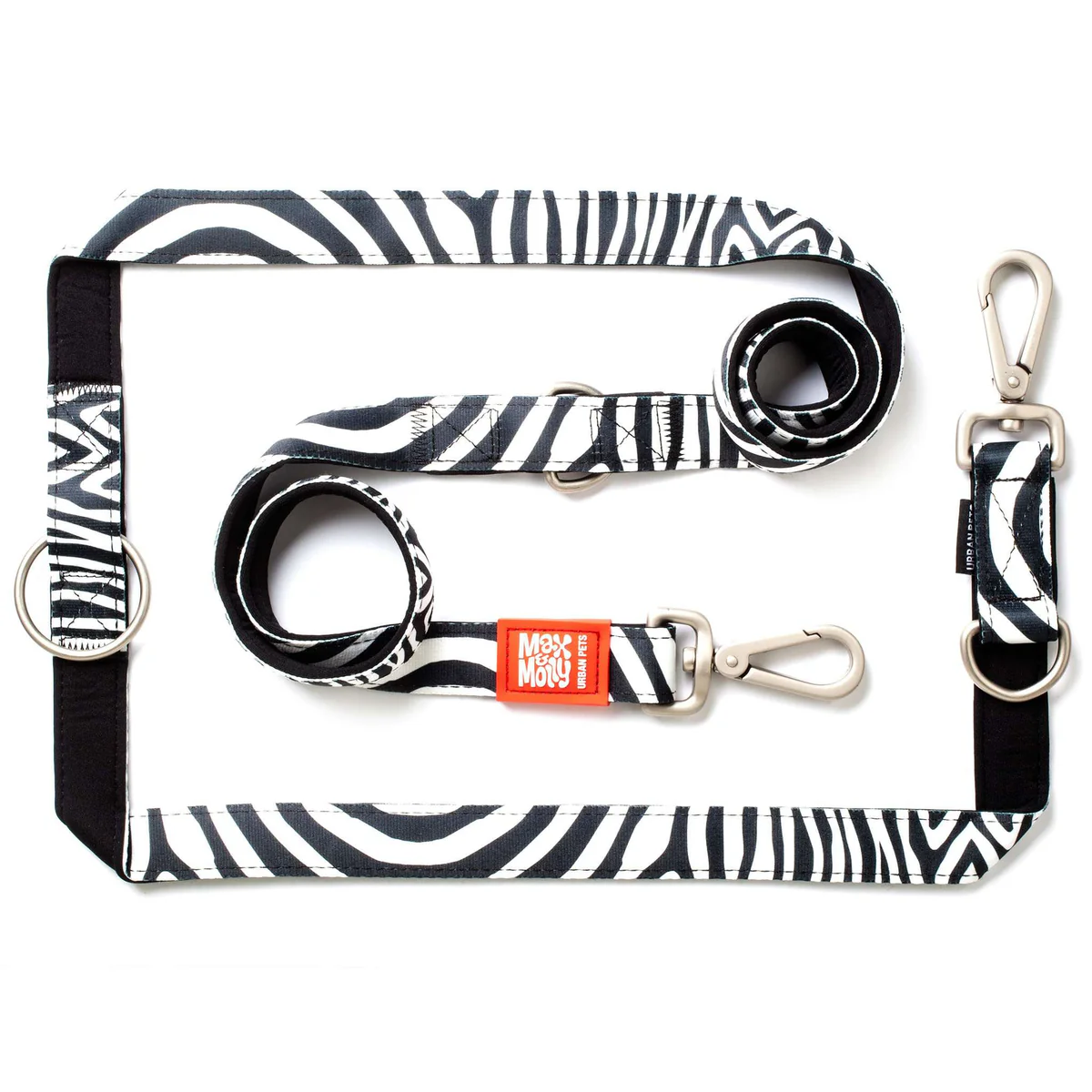 Поводок многофункциональный Max & Molly Multi-Function Leash Zebra M (117011)