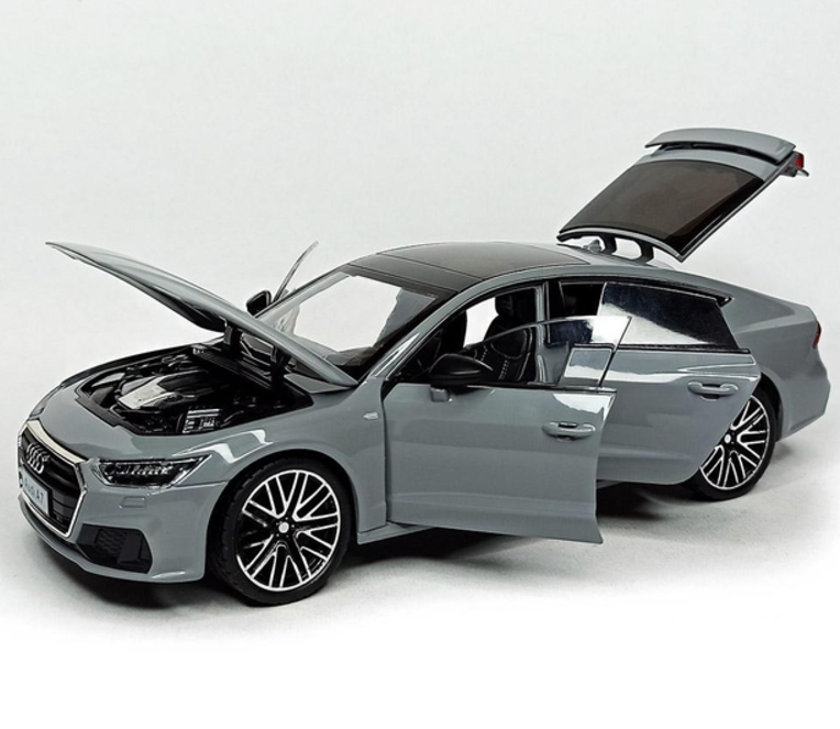 Іграшкова машинка Audi A7 сіра 1:24 21 см - фото 2