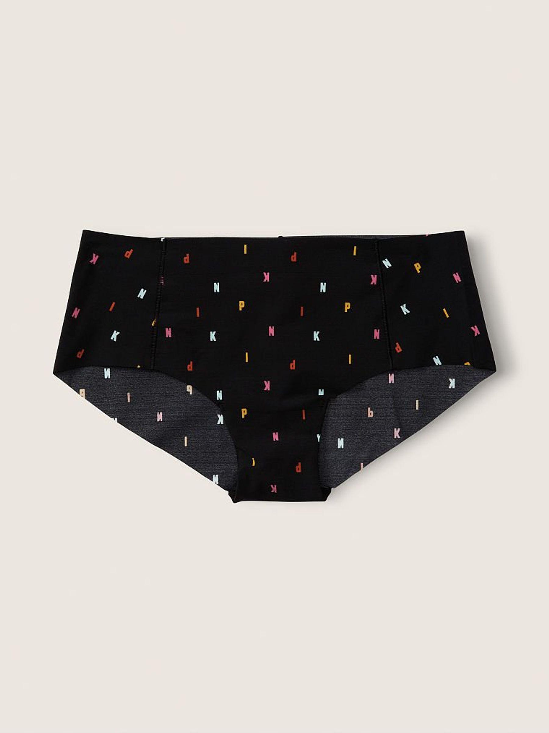 Трусики бесшовные Victoria's Secret Pure Black Mini Logo Hiphugger Panty M Черный (26389092)