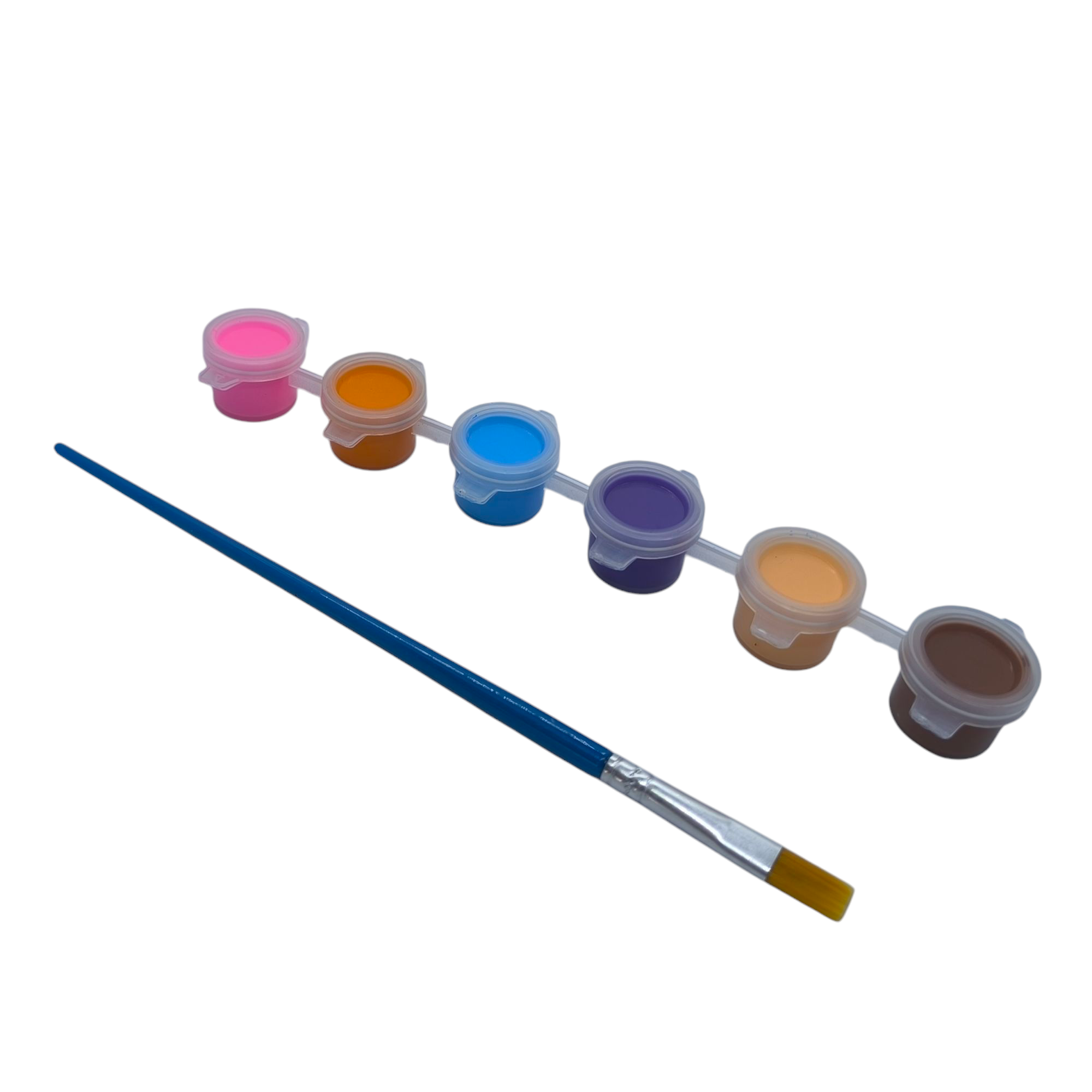 Краски акриловые с кисточкой по 3 мл 6 цветов (26394489)